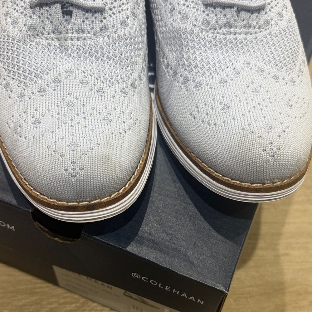 Cole Haan women’s Light Gray Knit Oxfords - Picture 2 of 5